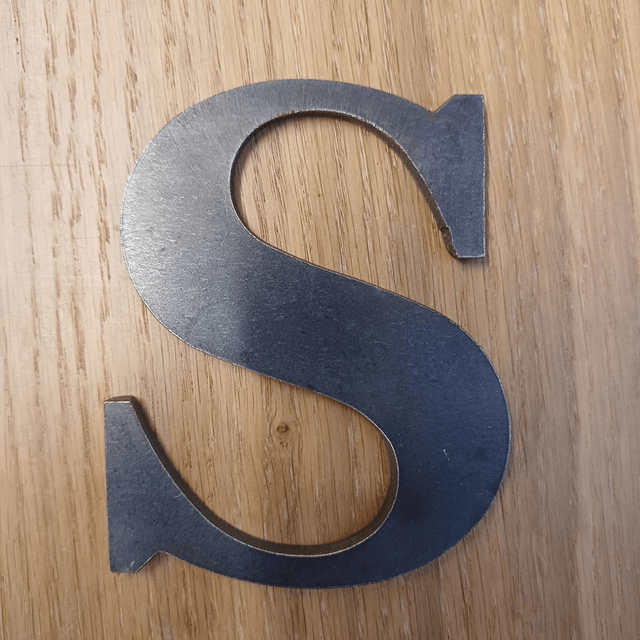 Bare Steel Letters