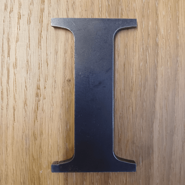 Bare Steel Letters