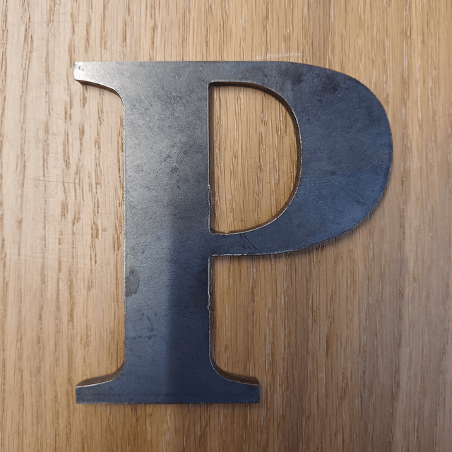 Bare Steel Letters