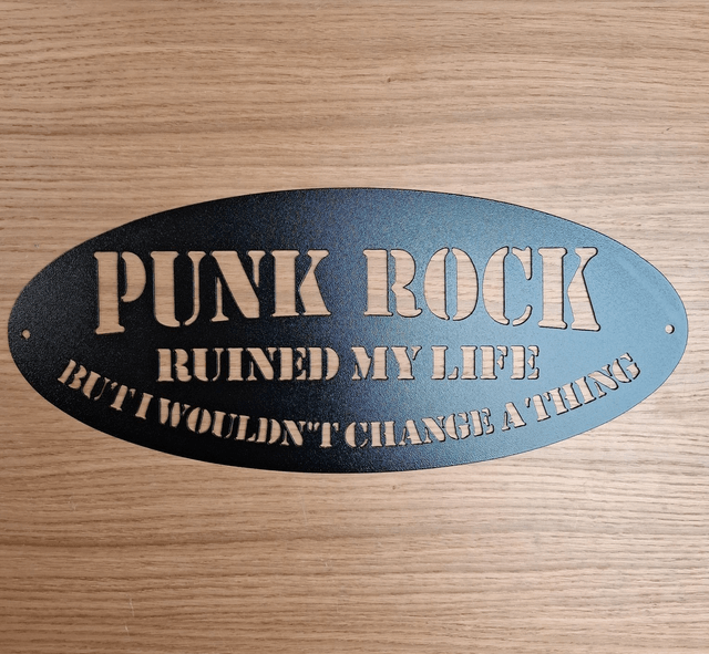 Punk Rock Ruined My Life Plaque