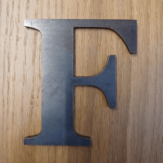 Bare Steel Letters