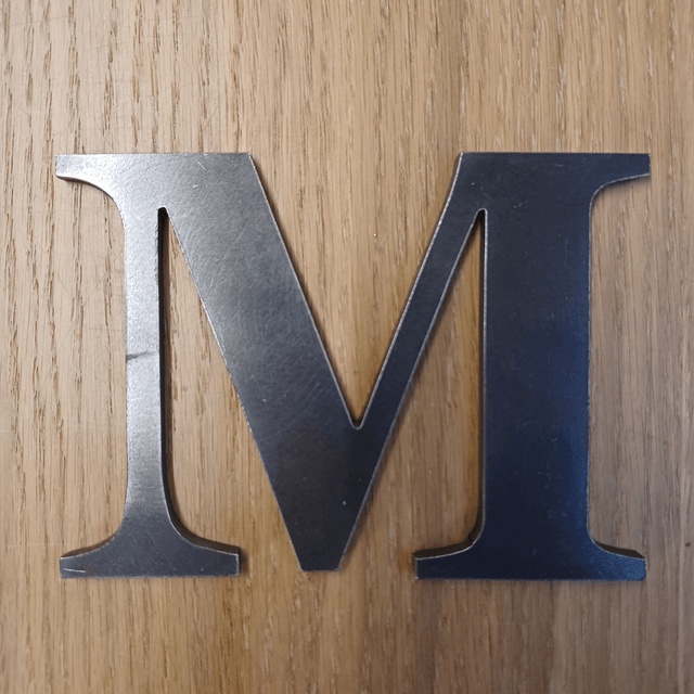 Bare Steel Letters