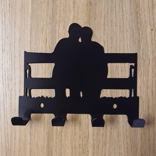 Couple on a Bench Key Hook