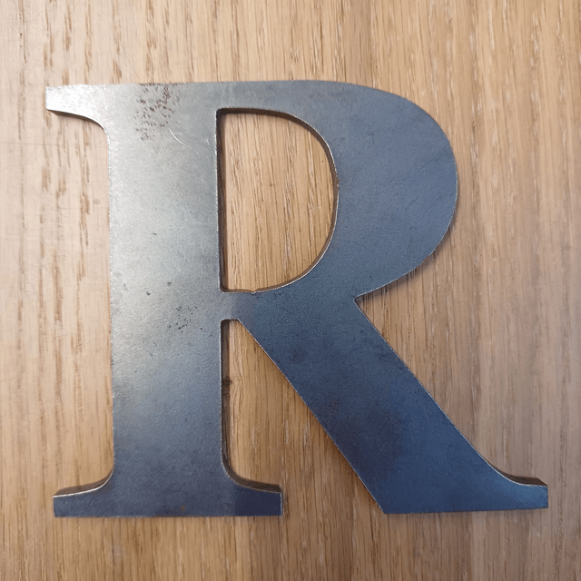 Bare Steel Letters