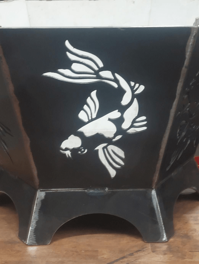Koi Carp Hexagonal Firepit