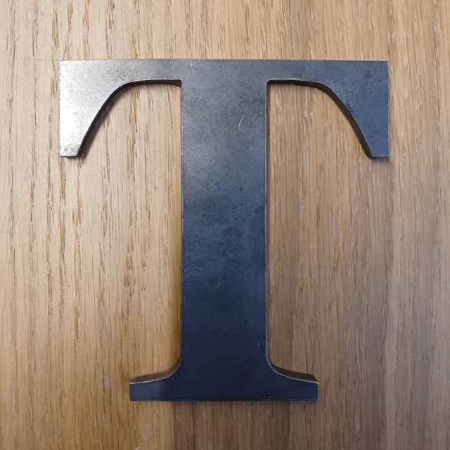 Bare Steel Letters
