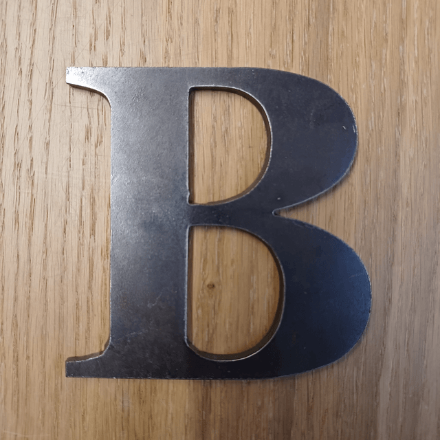 Bare Steel Letters