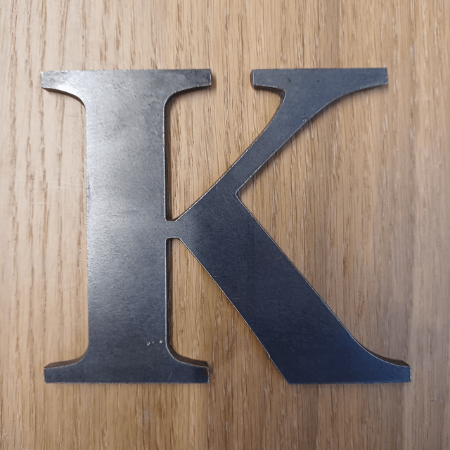 Bare Steel Letters