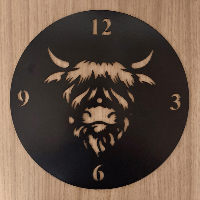 Highland Cow Clock