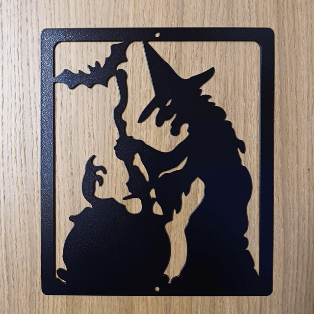 Witch & Cauldron Plaque