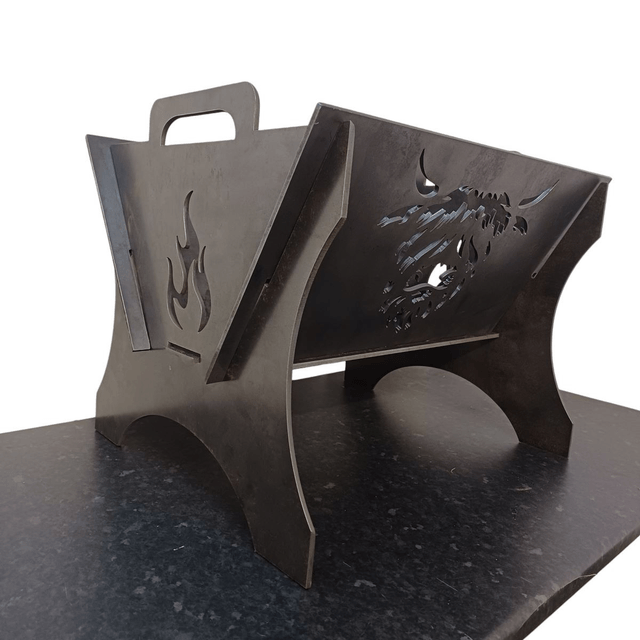 Highland Cow Collapsible Firepit