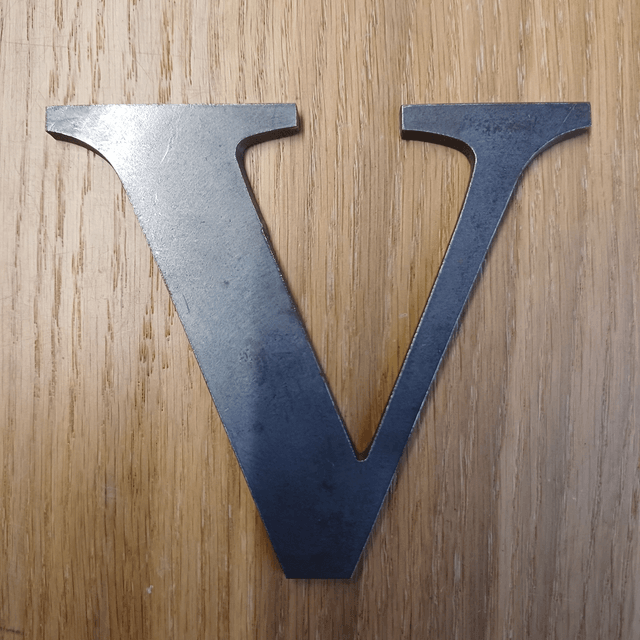 Bare Steel Letters