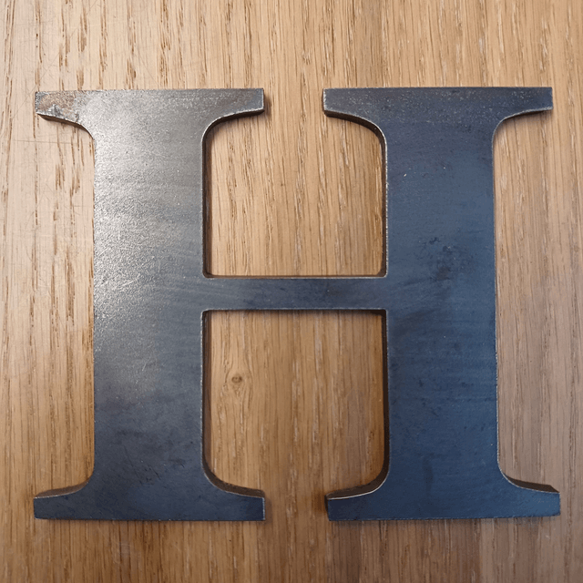 Bare Steel Letters