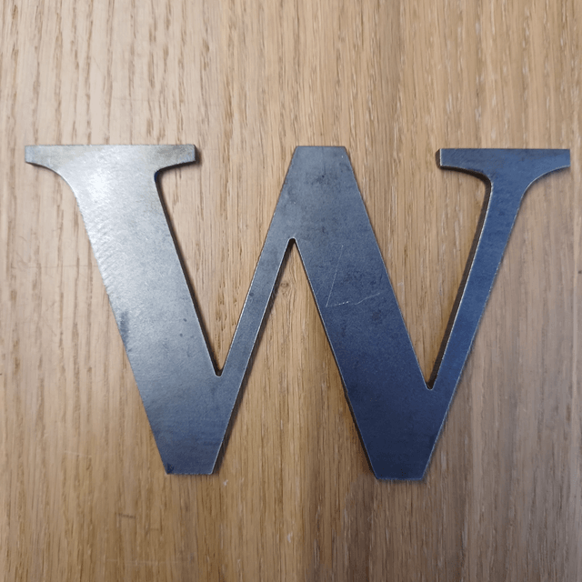 Bare Steel Letters