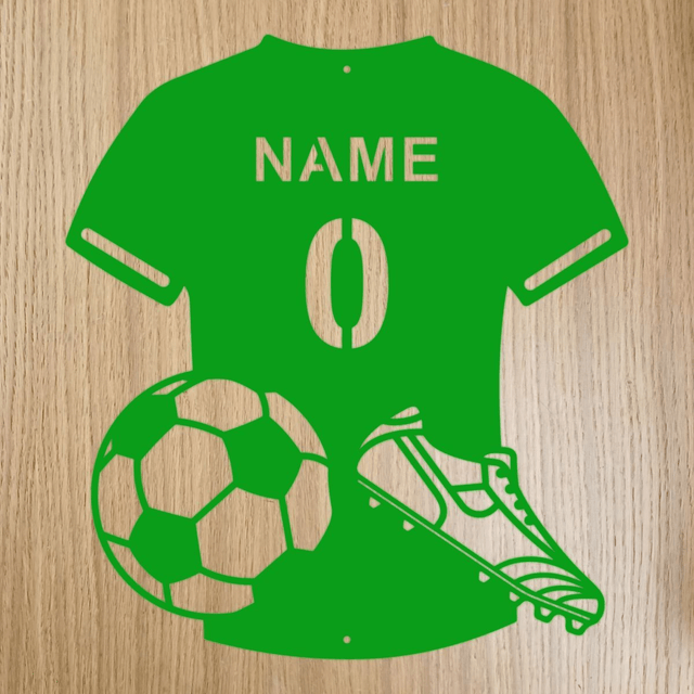 Custom Personalised Steel Football Shirt Plaque