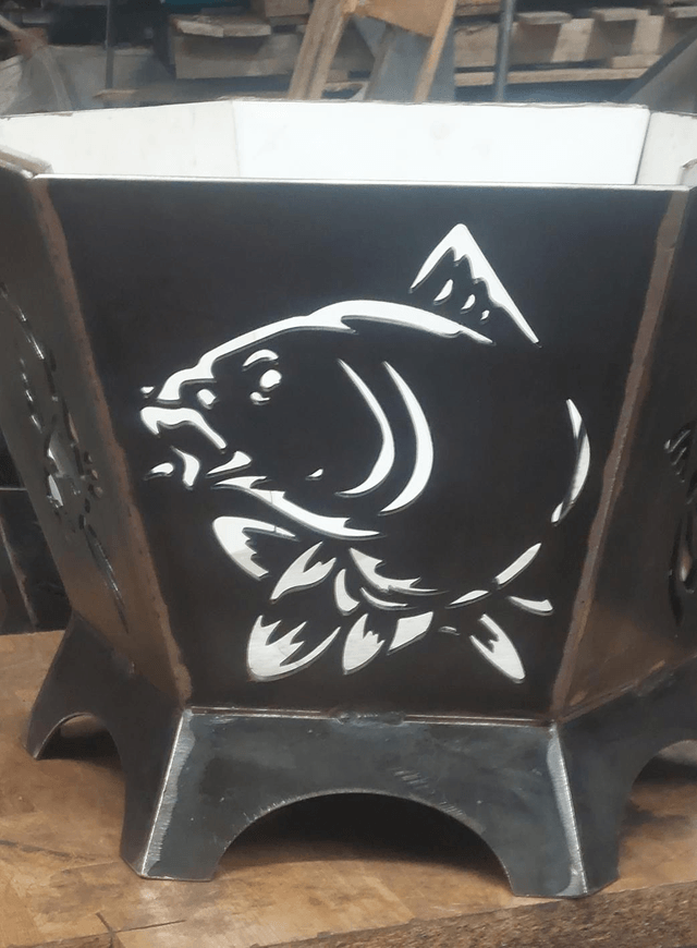 Koi Carp Hexagonal Firepit