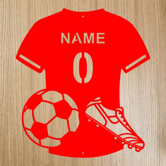 Custom Personalised Steel Football Shirt Plaque
