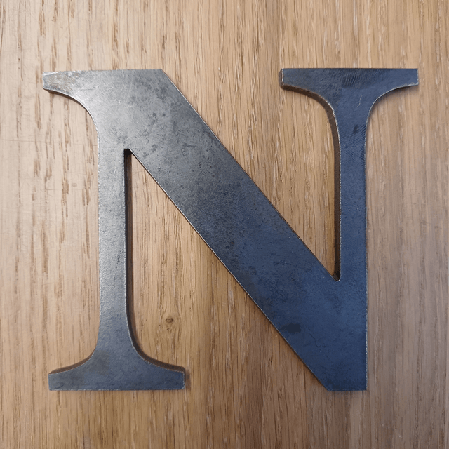 Bare Steel Letters