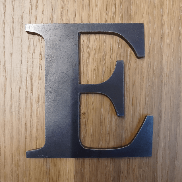 Bare Steel Letters