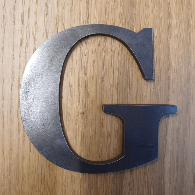 Bare Steel Letters