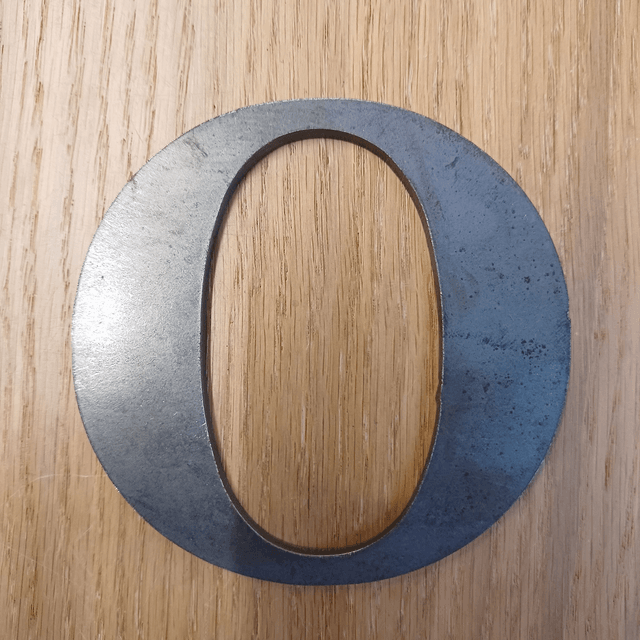 Bare Steel Letters