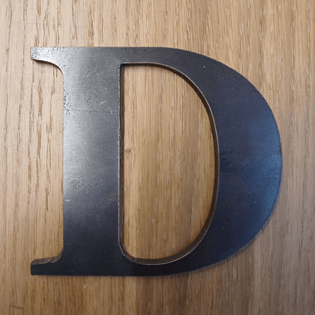 Bare Steel Letters