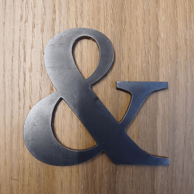 Bare Steel Letters