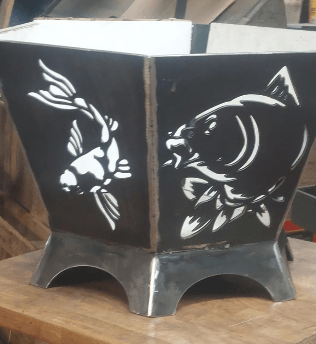 Koi Carp Hexagonal Firepit