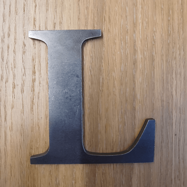Bare Steel Letters