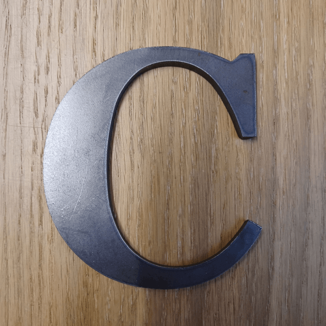 Bare Steel Letters