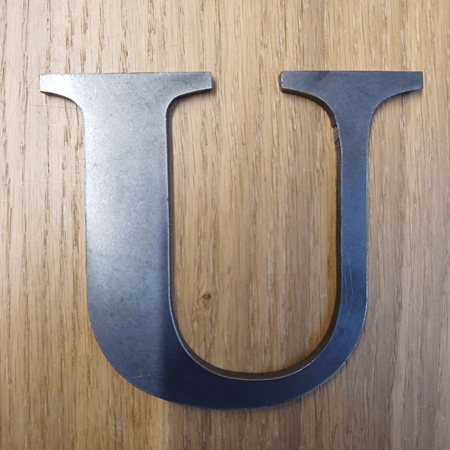 Bare Steel Letters