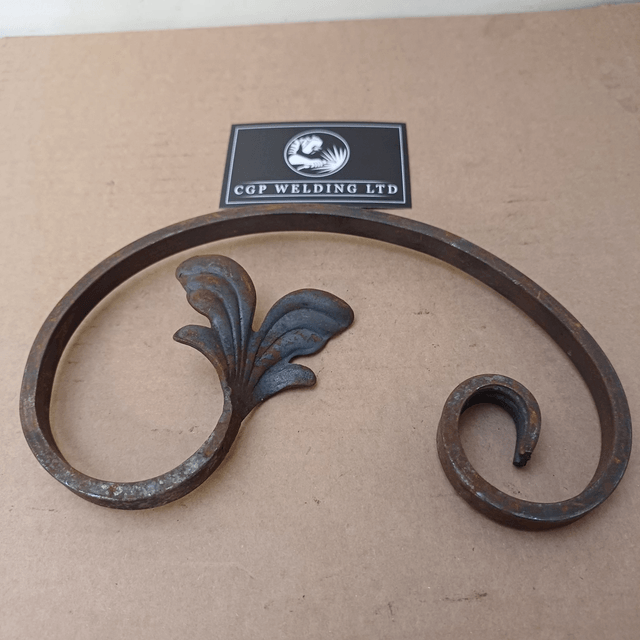 Wrought Iron Abstract Leaf Scroll