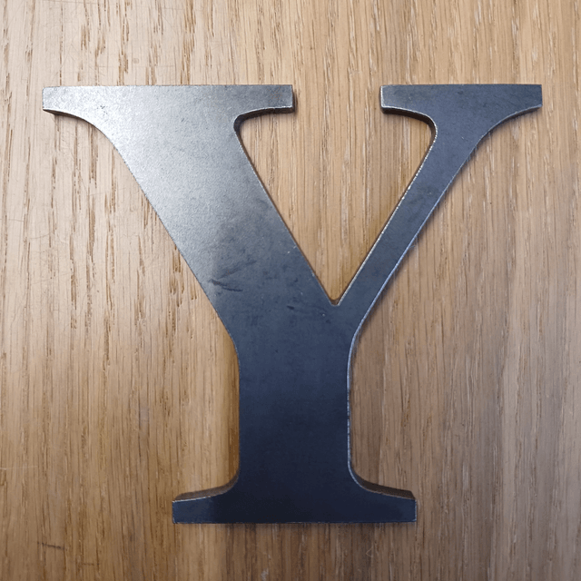 Bare Steel Letters