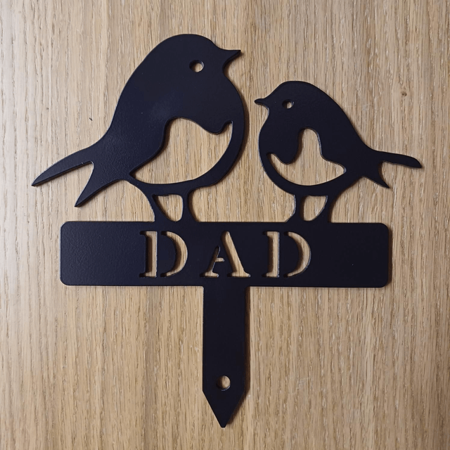 Dad Robin & Chick Garden Spike