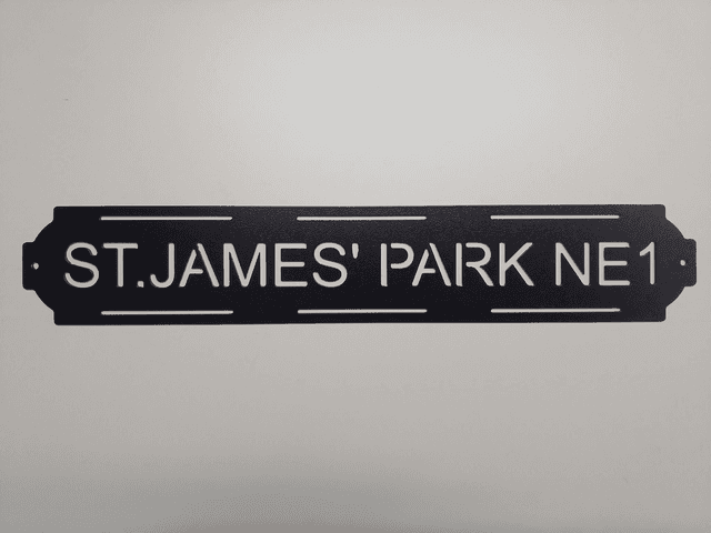 St. James&#039; Park NE1 Sign