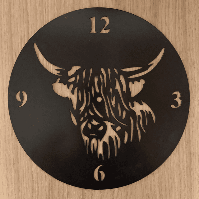 Highland Cow Clock