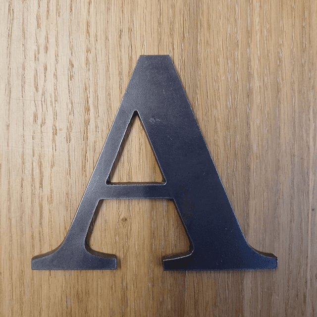 Bare Steel Letters