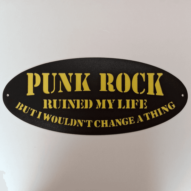 Punk Rock Ruined My Life Plaque